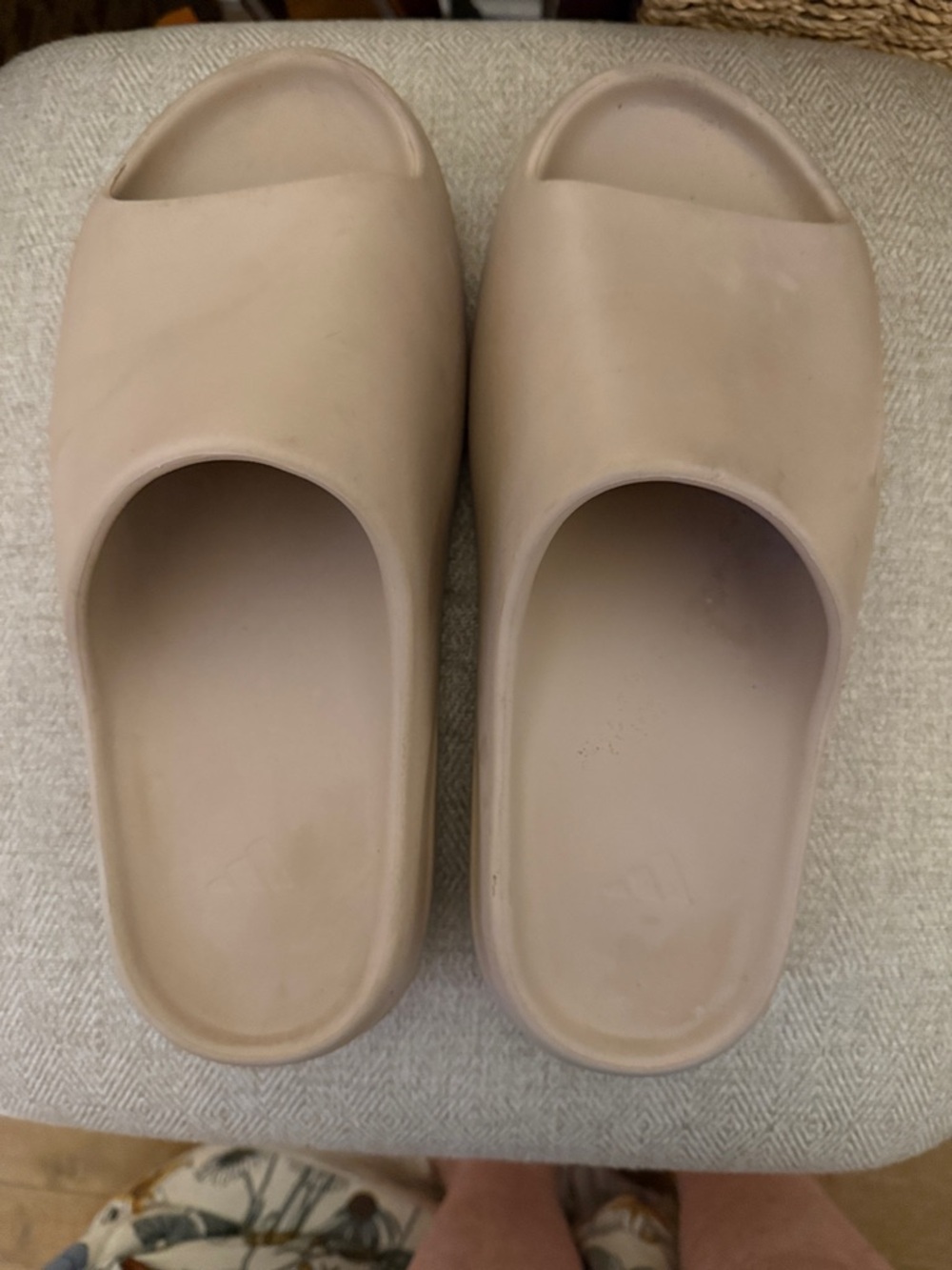 Yeezy Slide Sandals in Taupe